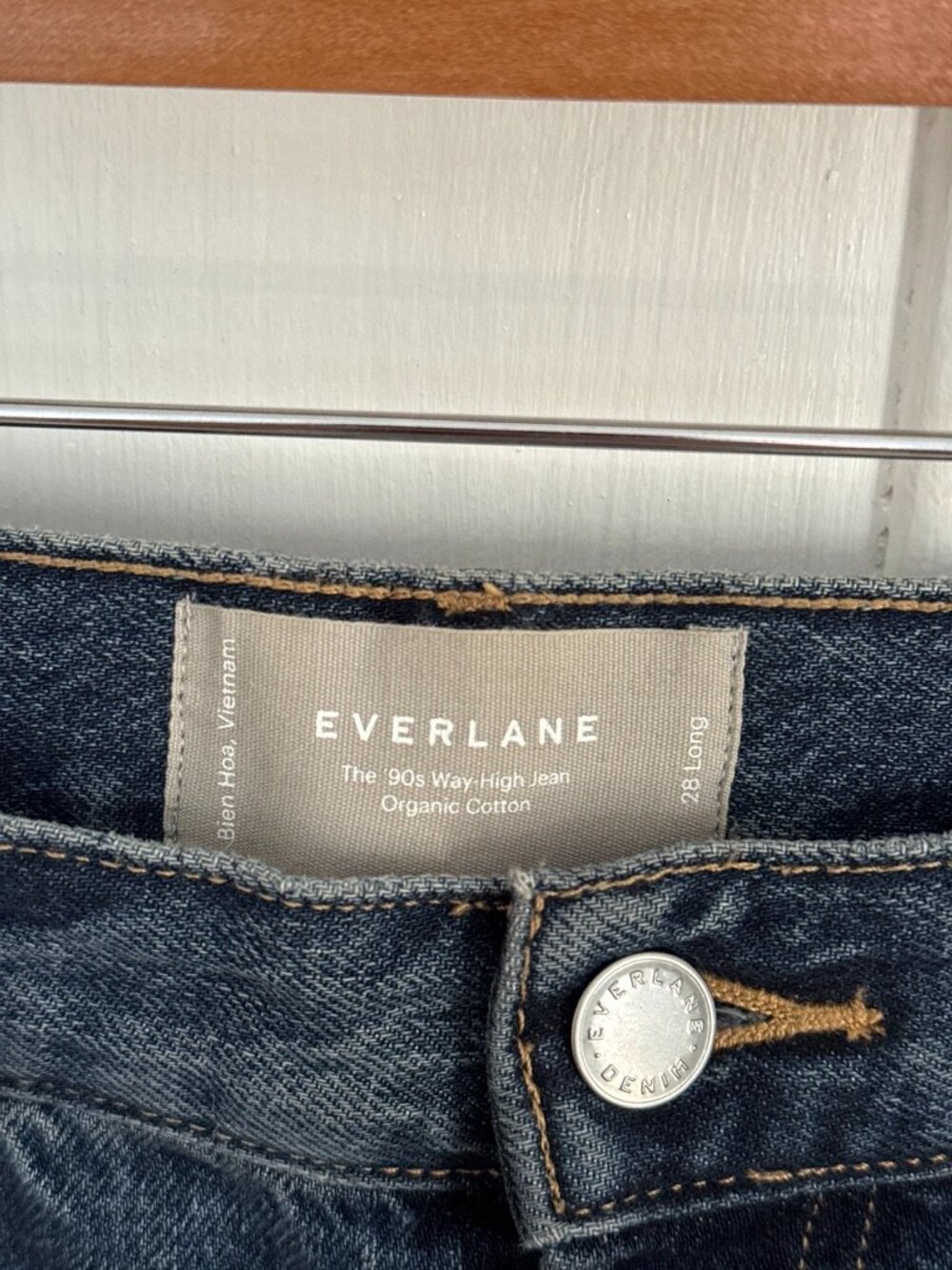 Everlane The 90s Way-High Jean 100% Organic Cotton 28 Long - Picture 5 of 9